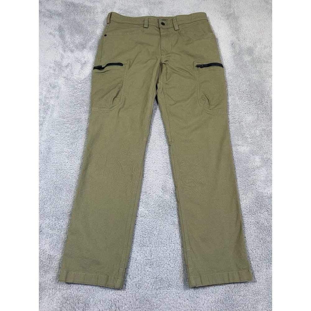 Duluth Trading Co Pants Mens 34x31.5 Green Flex Fire Hose Boundary Slim Fit